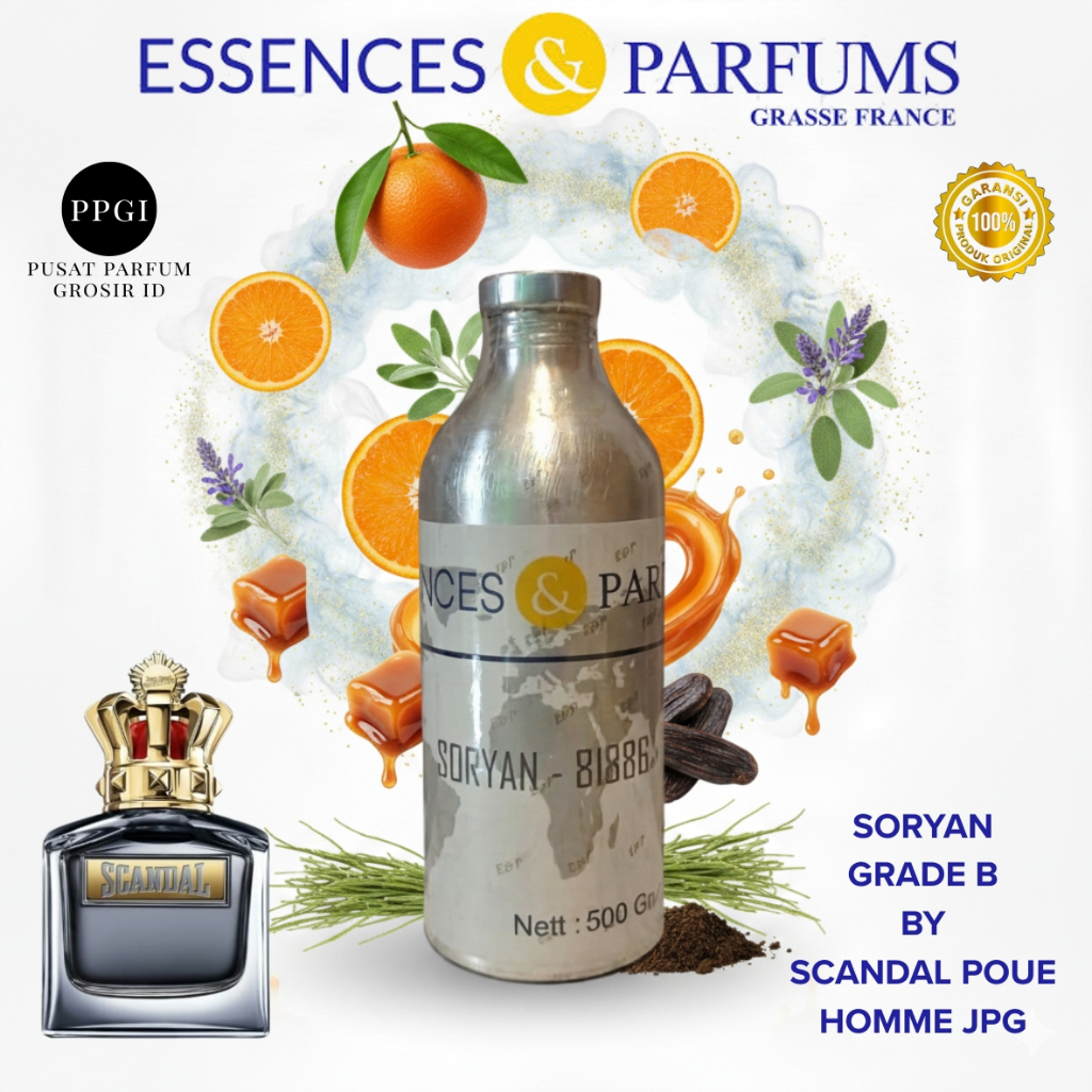 BIBIT PARFUM SORYAN INSPIRED BY SKANDAL POOUR HOME J.P.G GRADE B - BY ESSENCES & PARFUMS 100% MURNI