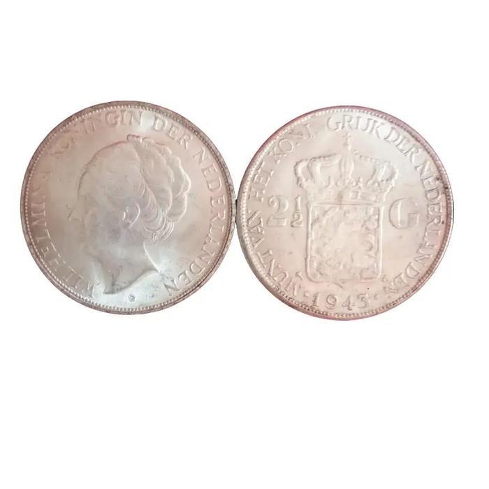 koin kuno silver perak Nederland Belanda wilhelmina 2 1/2 G