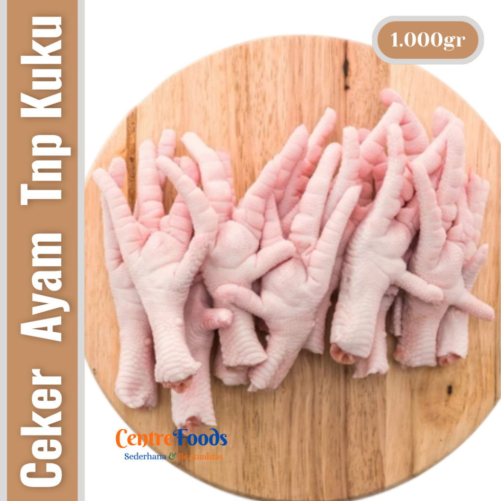 Ceker Ayam Bersih Tanpa Kuku Segar - Ceker Kaki Ayam Bersih Mentah Fresh | 1.000gr [ Harga Per KG ]