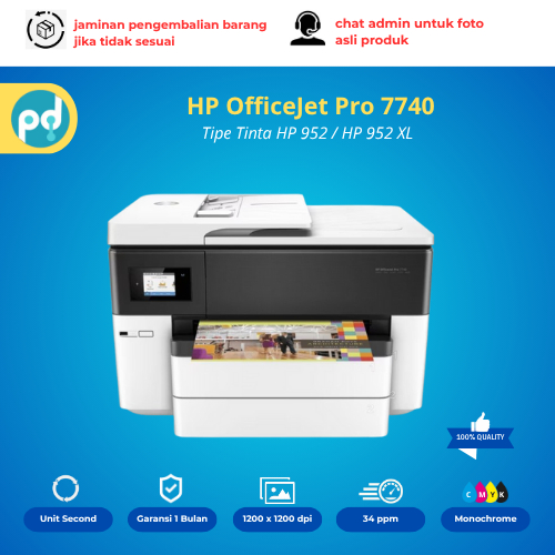 Printer HP OfficeJet Pro 7740 Bekas - Wide Format A3 All-in-One