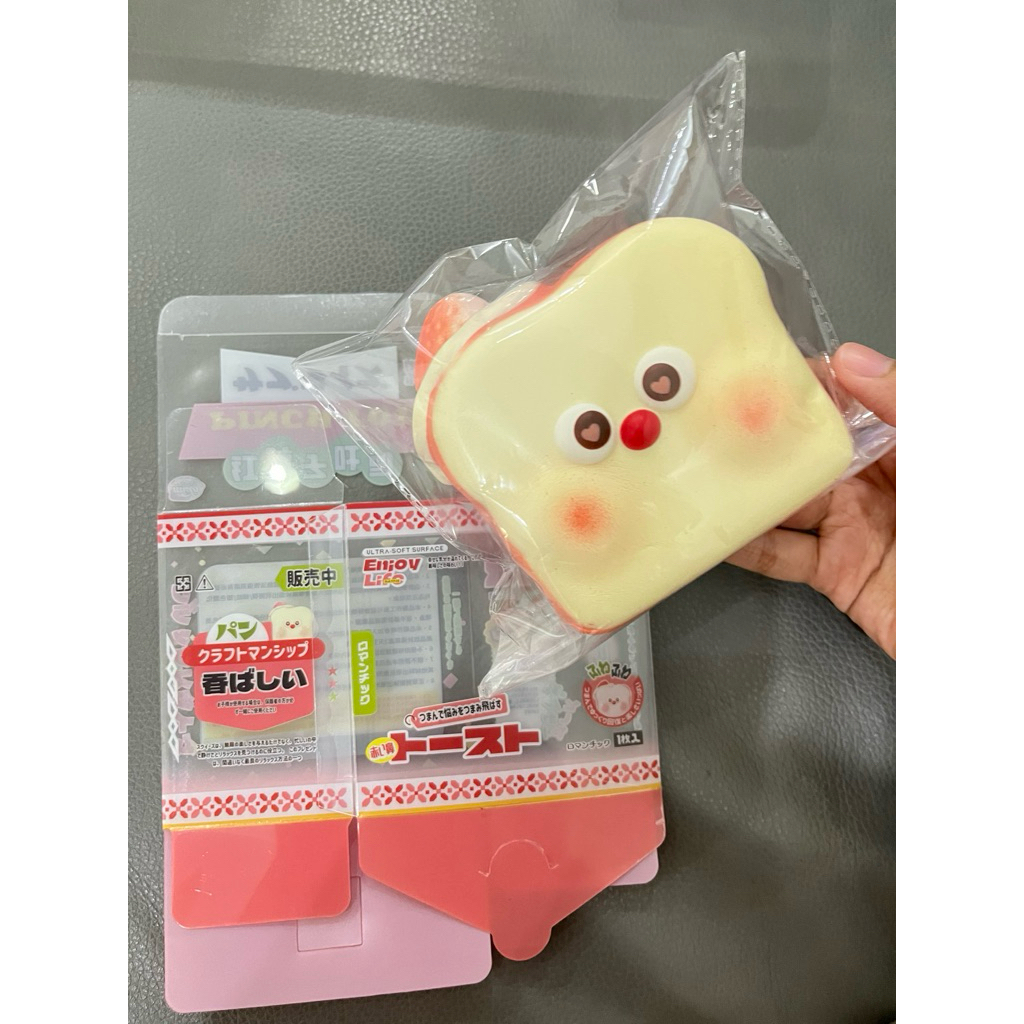 MIDO RED NOSE TOAST PINK RARE SQUISHY ORIGINAL SLOW SOFT