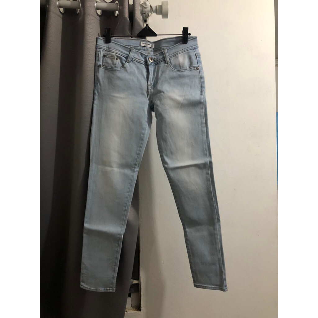 p.love celana panjang jeans wanita tebal L.pinggul 70-80cm