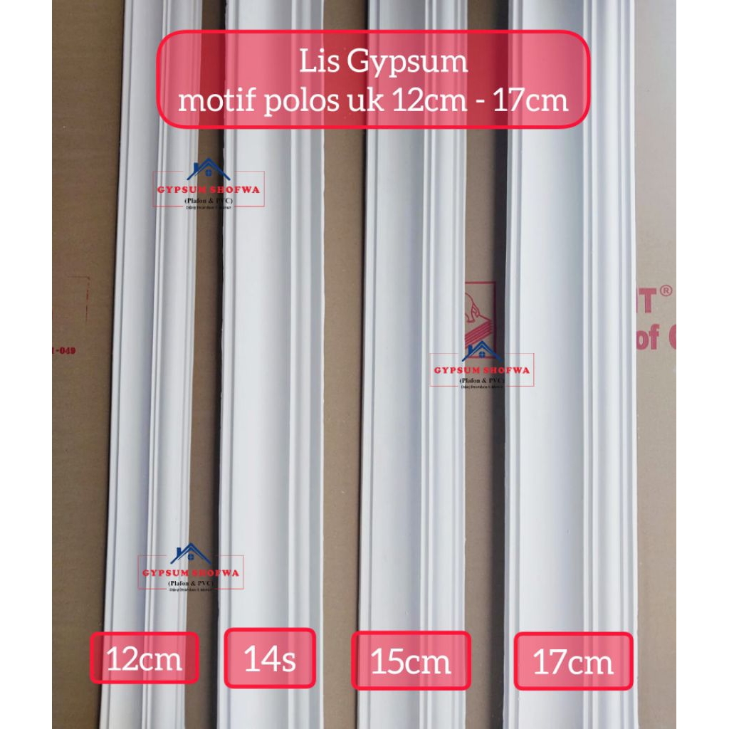 Lis gipsum List Gypsum motif Kiki Polos 12 cm - 17 cm / List Profil Gypsum Termurah / Gypsum Shofwa 