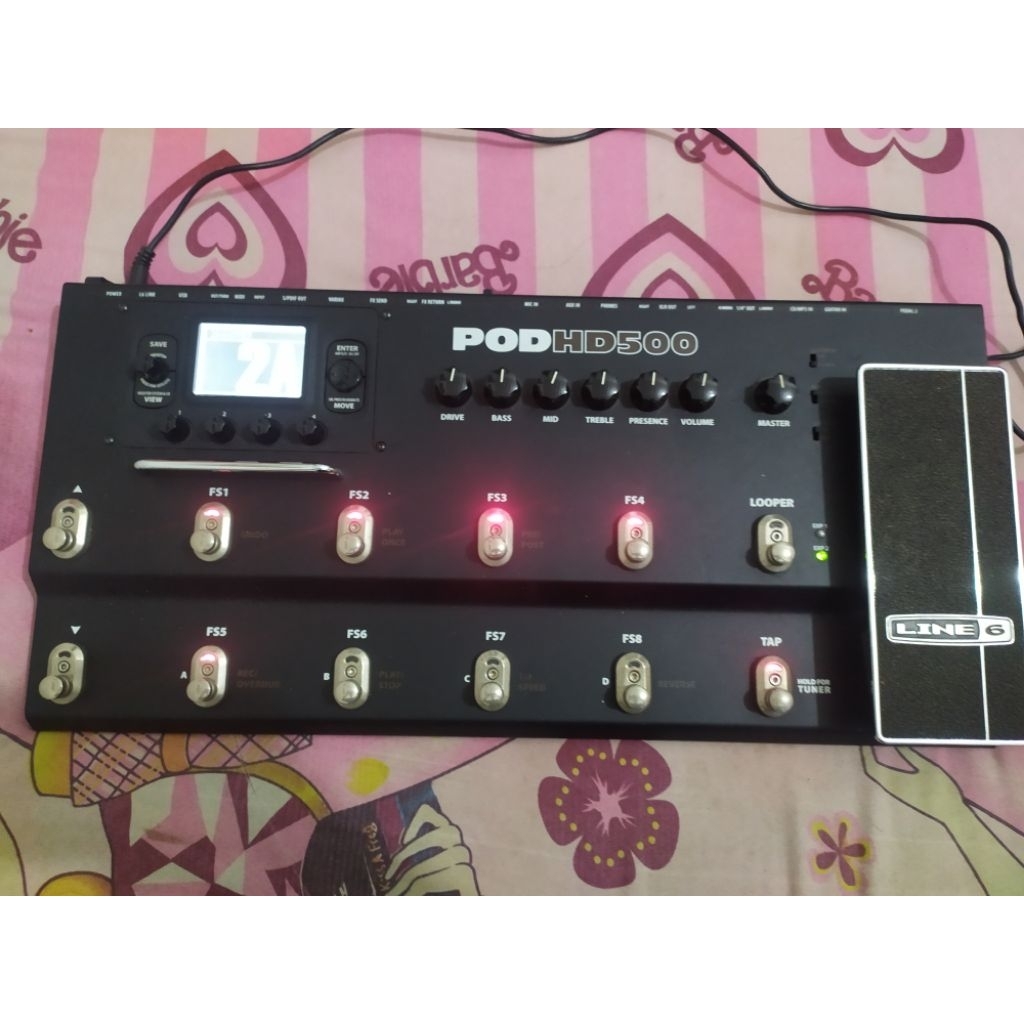 efek gitar line 6 pod hd500 like new mulus sound mantap gahar