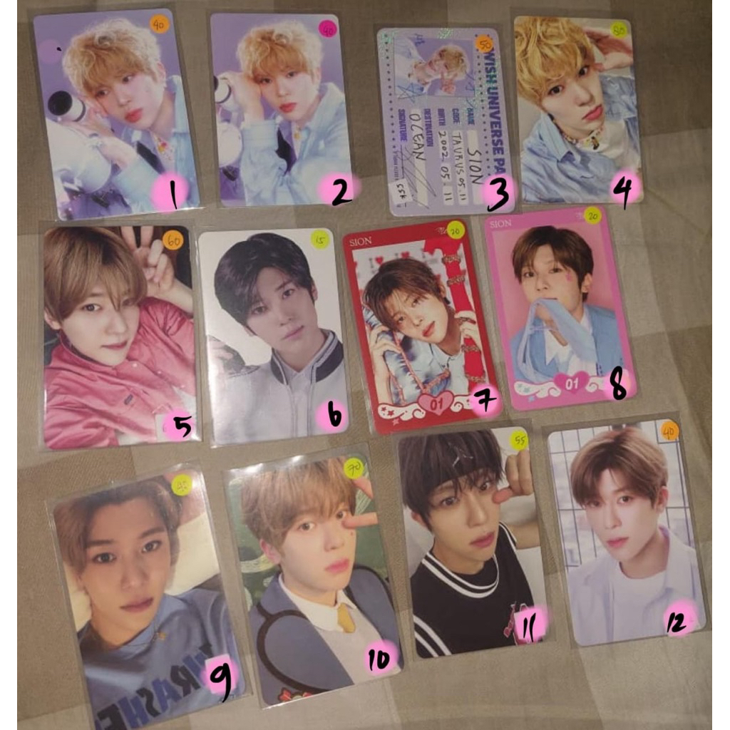 photocard SION NCT WISH OFFICIAL | pc sion