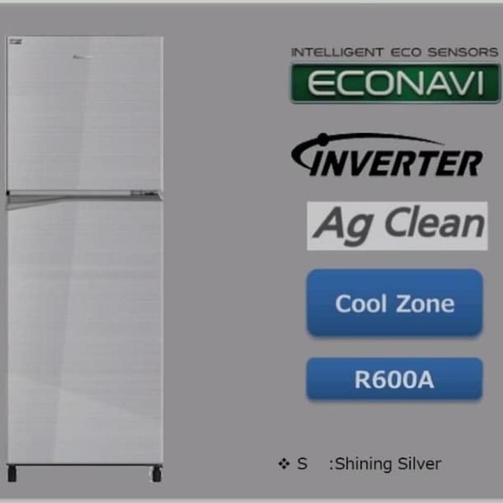 Kulkas Panasonic 2 Pintu NR-BB210V-S Inverter Econavi 210VS 210 L