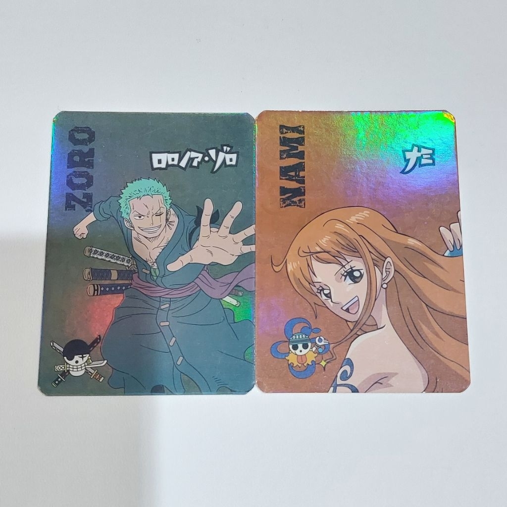 one piece chatime zoro nami card kartu limited edition hologram