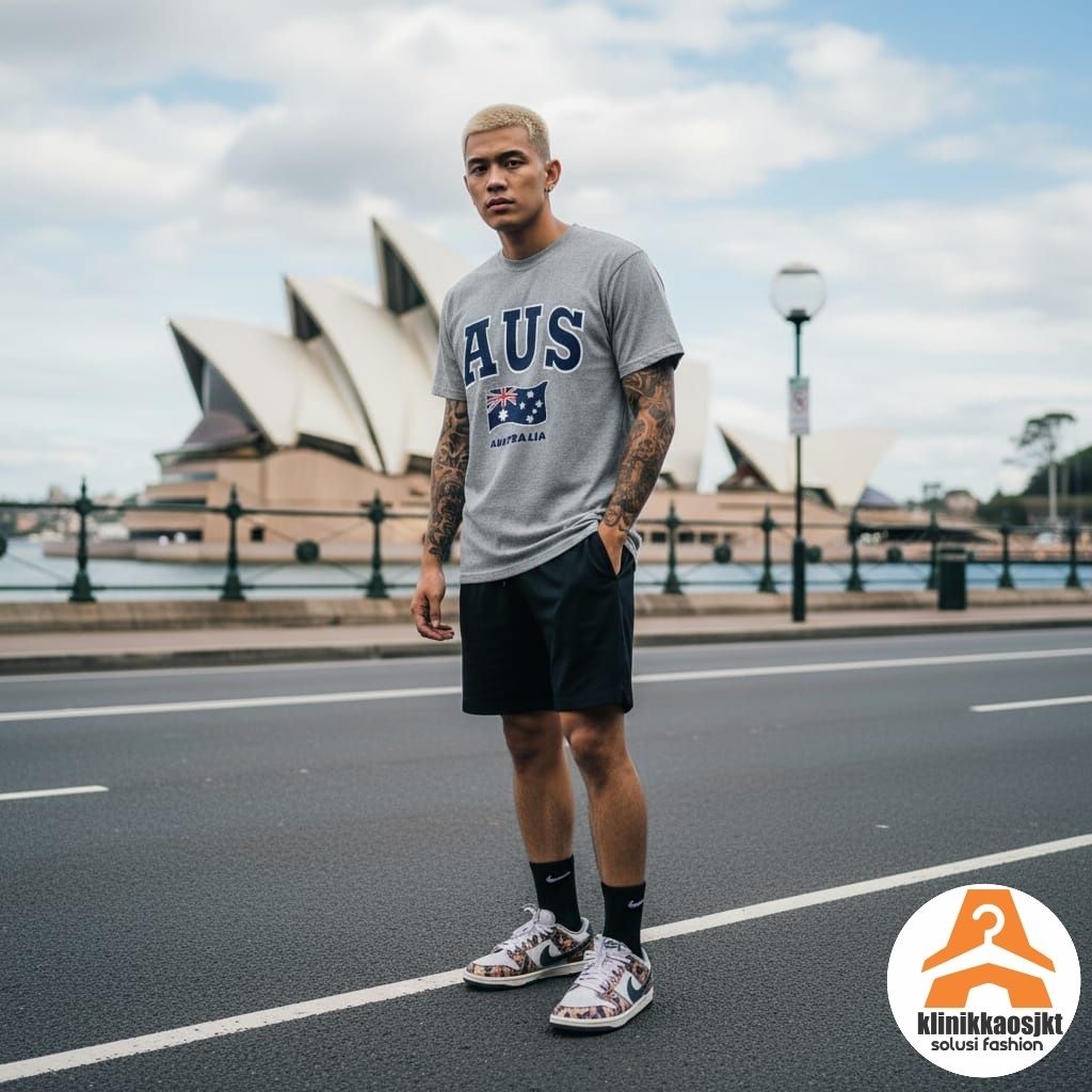 Kaos Oleh-oleh AUSTRALIA nyaman Untuk Anak dan Dewasa Unisex Banyak Variasi Nyaman - Baju Oleh-oleh 