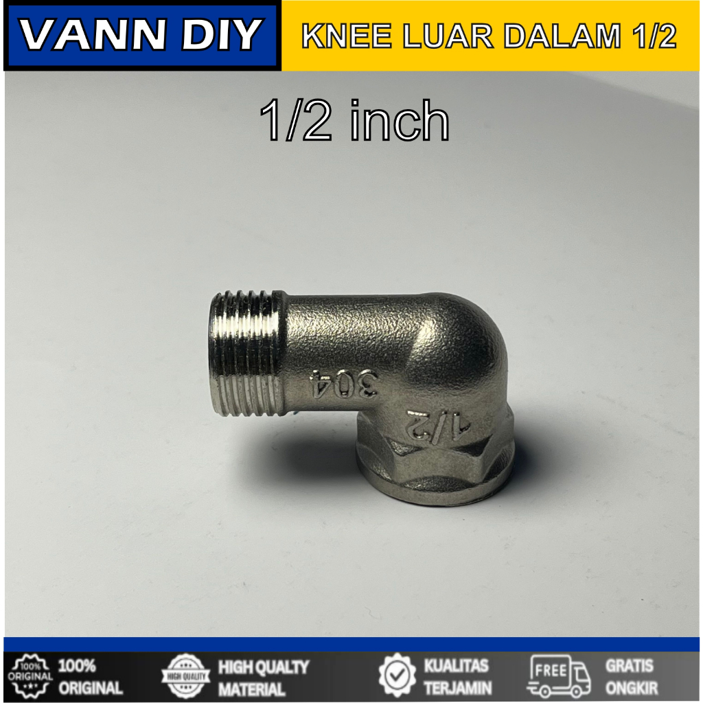 Elbow Stainless Drat Dalam Luar / Knee Drat Luar Dalam 1/2 Inch