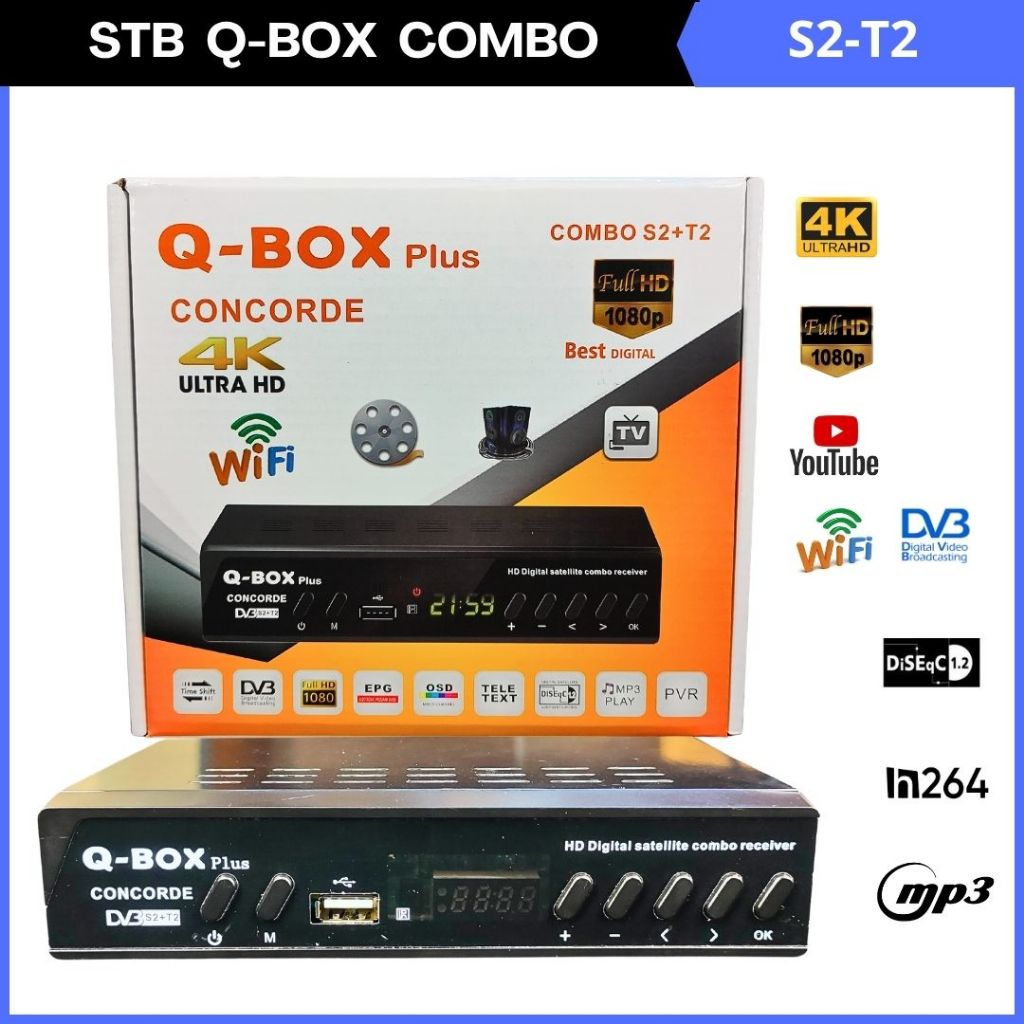 SET TOP BOX Digital Combo DVB S2 + T2 Wifi STB Antena Super HD Support Antena Digital Dan Parabola