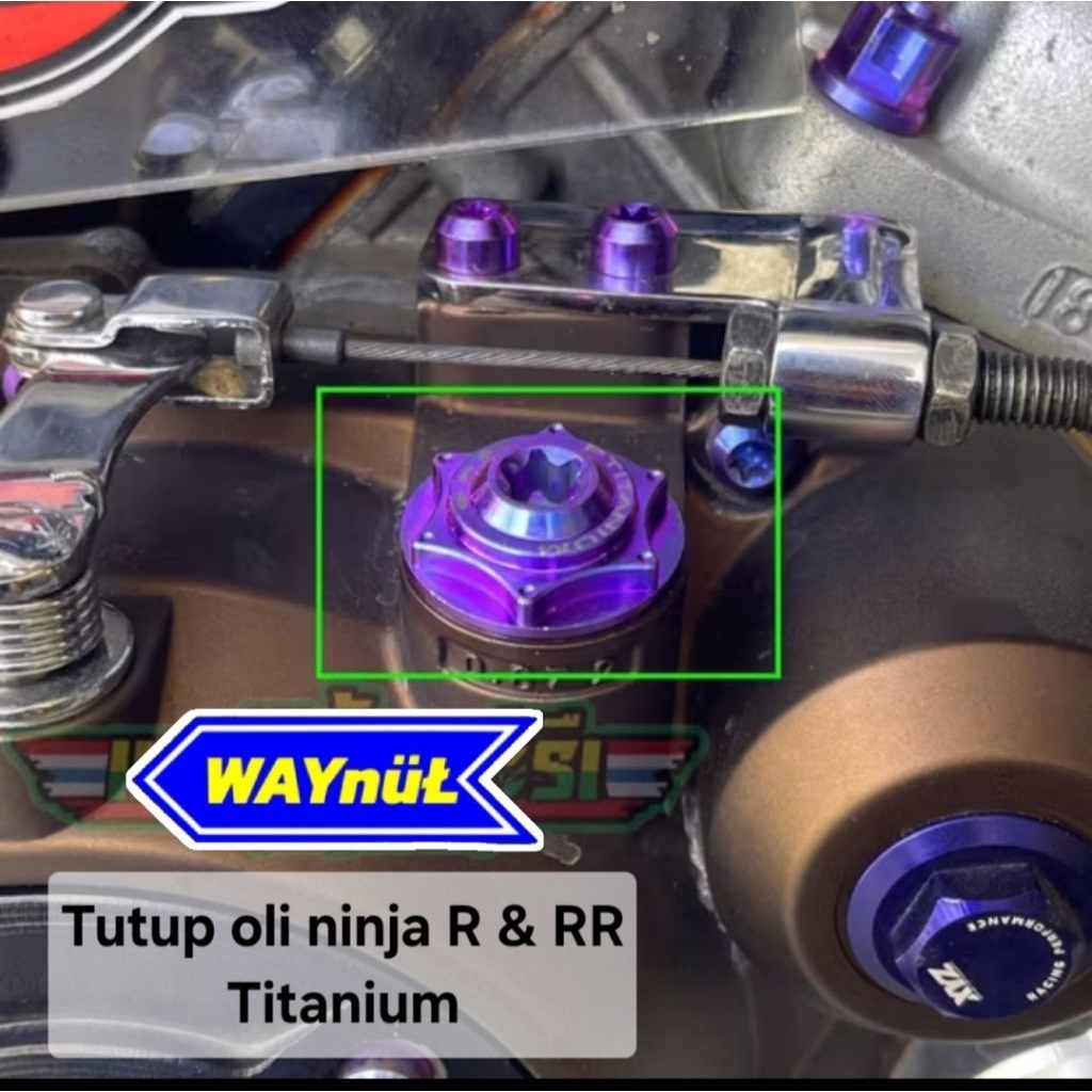 Tutup Oli mesin Ninja R & Rr titanium