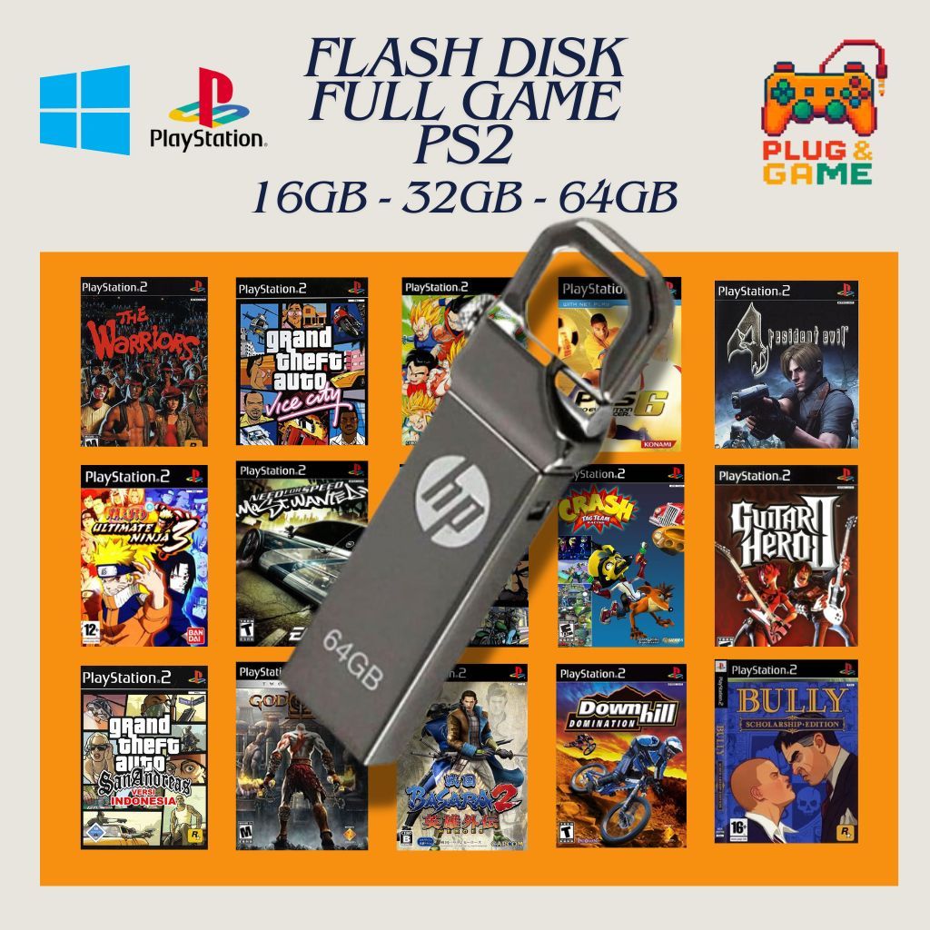 Flashdisk Full Game PS2 Bisa Request Tinggal Main 320GB - 500GB - 1TB