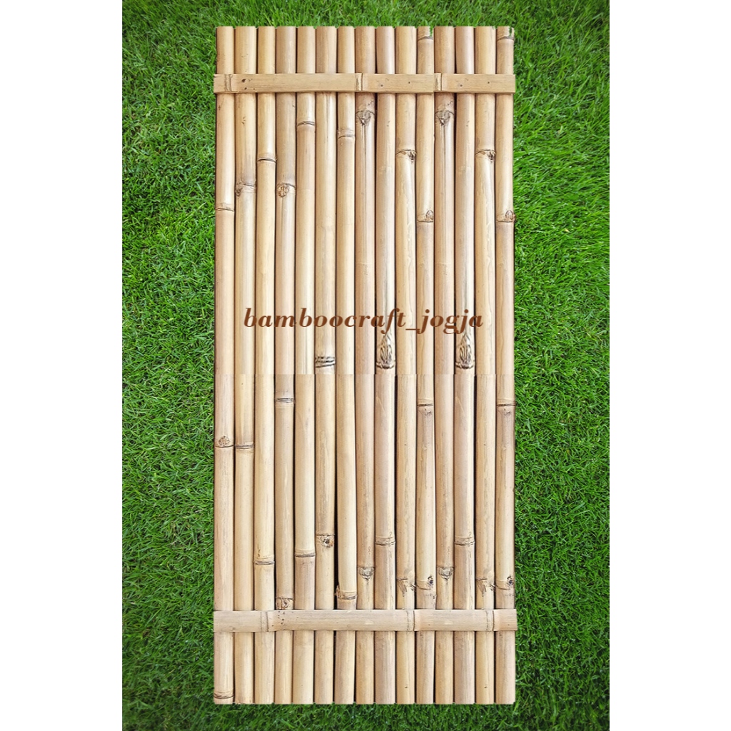 pagar bambu utuh 100 x 180 cm apus