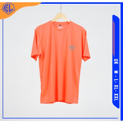 ELDER X Kaos Olahraga Pria Jersey DryFit Atasan Quickdry Shirt Orange Lari Fitnes Futsal Gym Voly