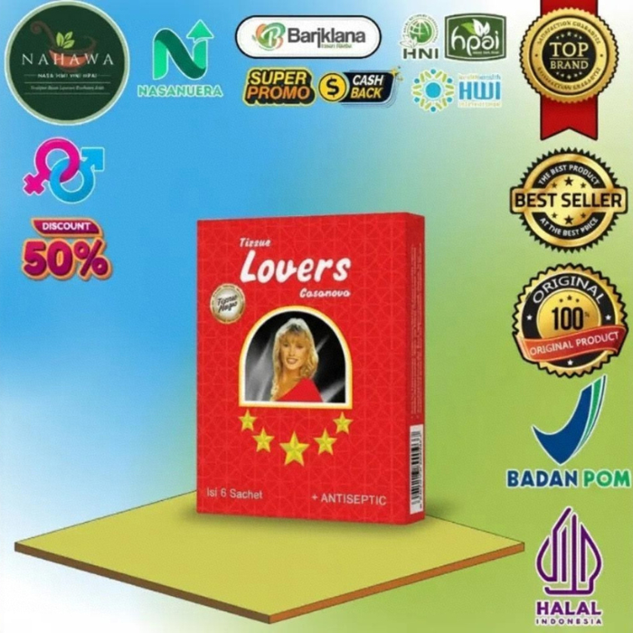 Tisu Magic Lovers Casanova Original BPOM | Tisu Magic Pria Tahan Lama Aman & Halal | Tisu Magic Love