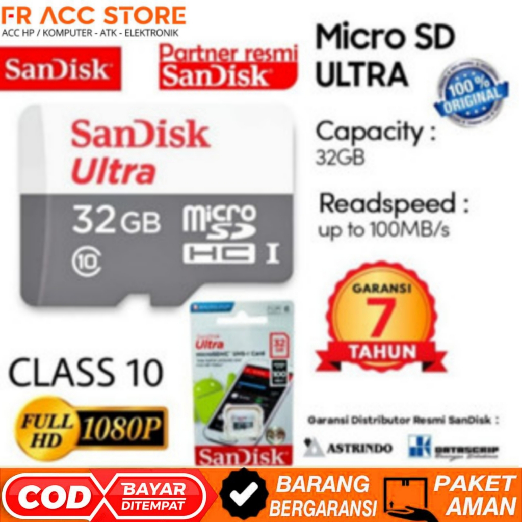 Memory card 32GB Sandisk Ultra Class 10 Original MMC 32GB Sandisk