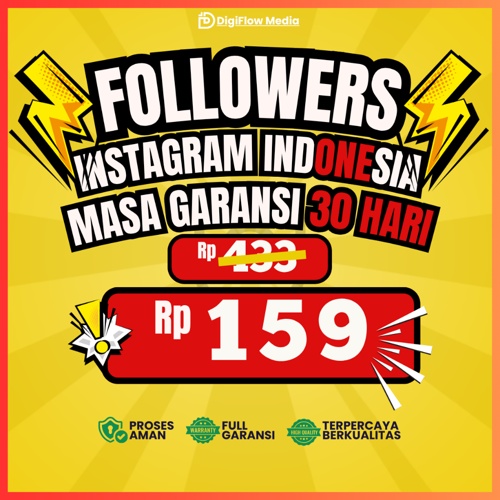 DigiFlow - Penambah Followers Instagram Indonesia Pengikut Aktif Asli Real Bergaransi
