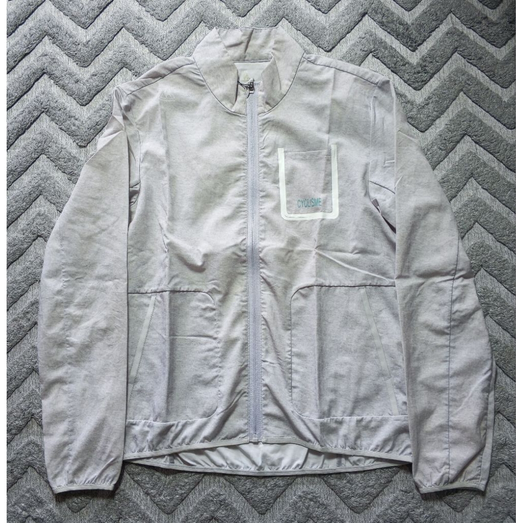Jaket lecaf sportif cyclisme  outdoor windbreaker abu abu unisex