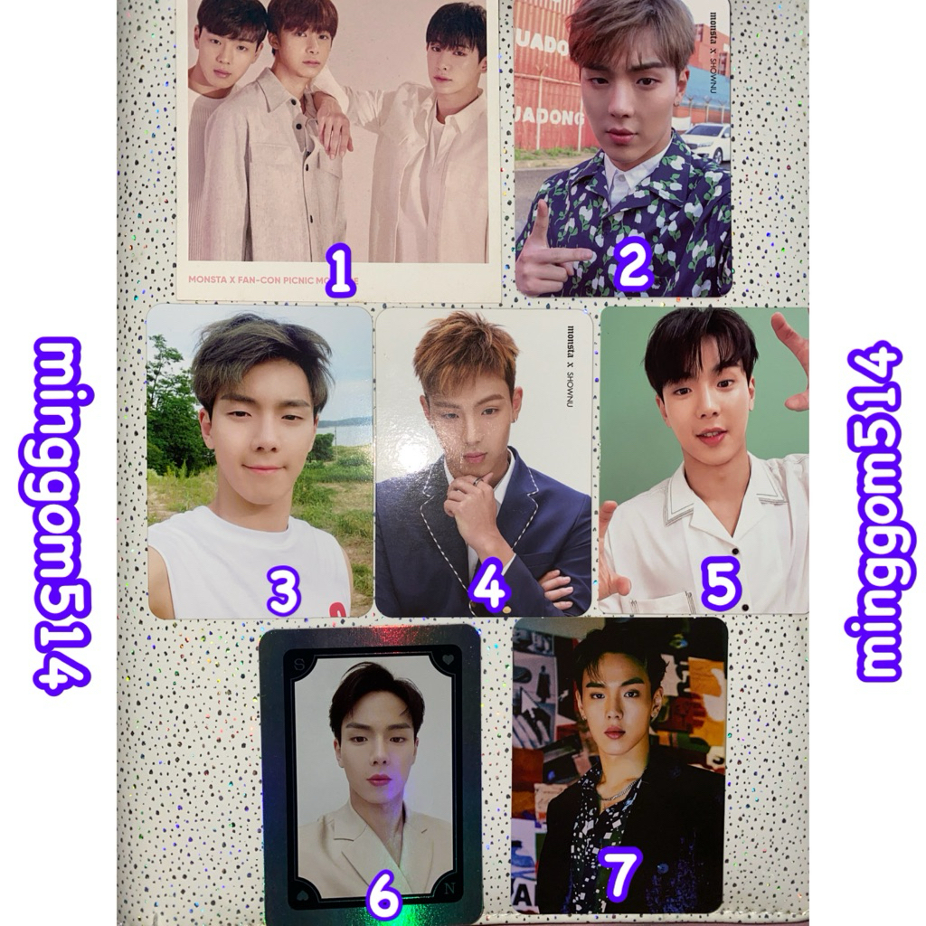 monsta x photocard pc shownu 1