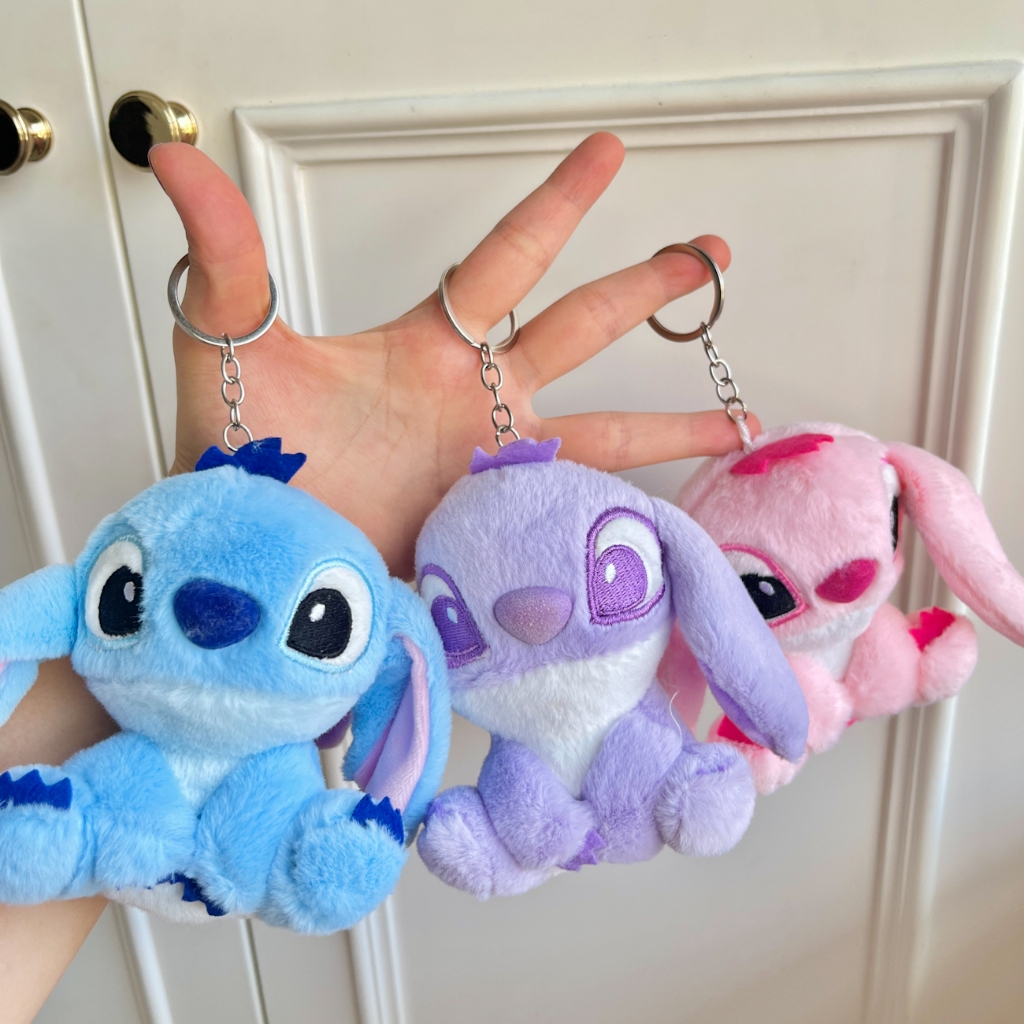 bagcharm boneka stitch angel lucu / gantungan boneka tas lucugambar koala stitch ungu pink biru