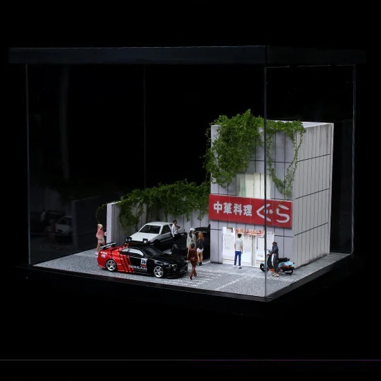 Diorama Acrylick / Diorama Hot Wheels,Mini Gt,Tomica,Diecast Parkir Bassement skala 1:64 Street Scen