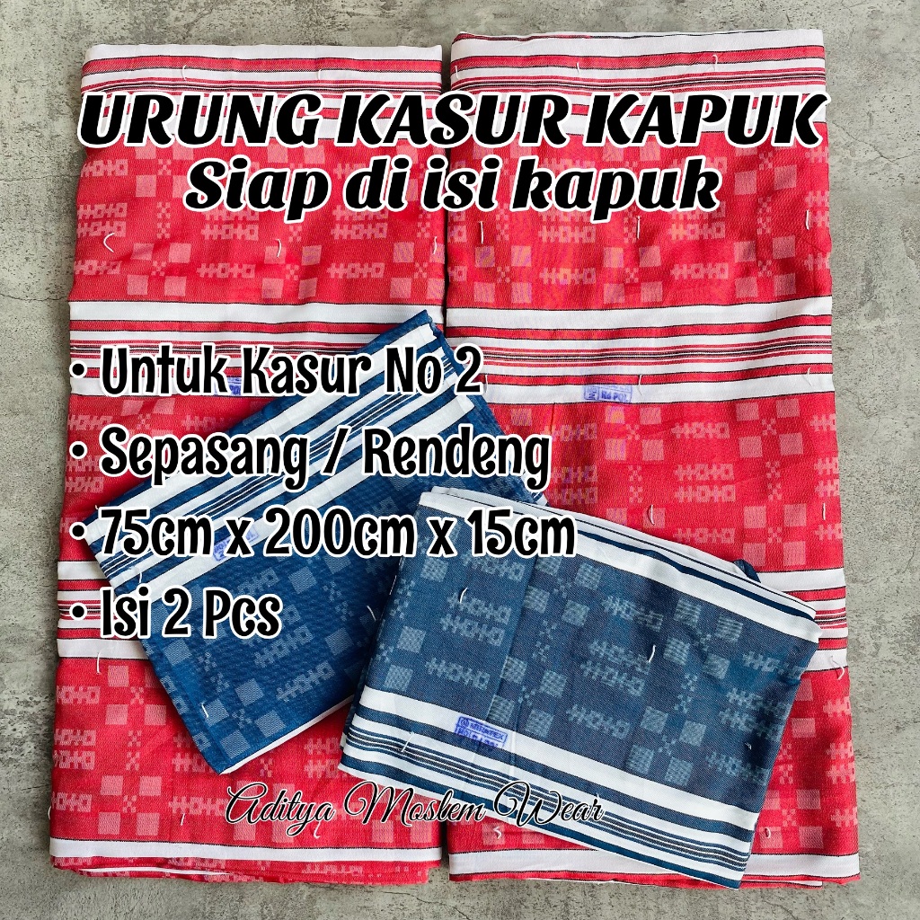 Urung Kasur Kapuk No 2 Rendeng Motif Salur / Sarung Kasur Isi Kapuk / Kulit Kasur Kapuk