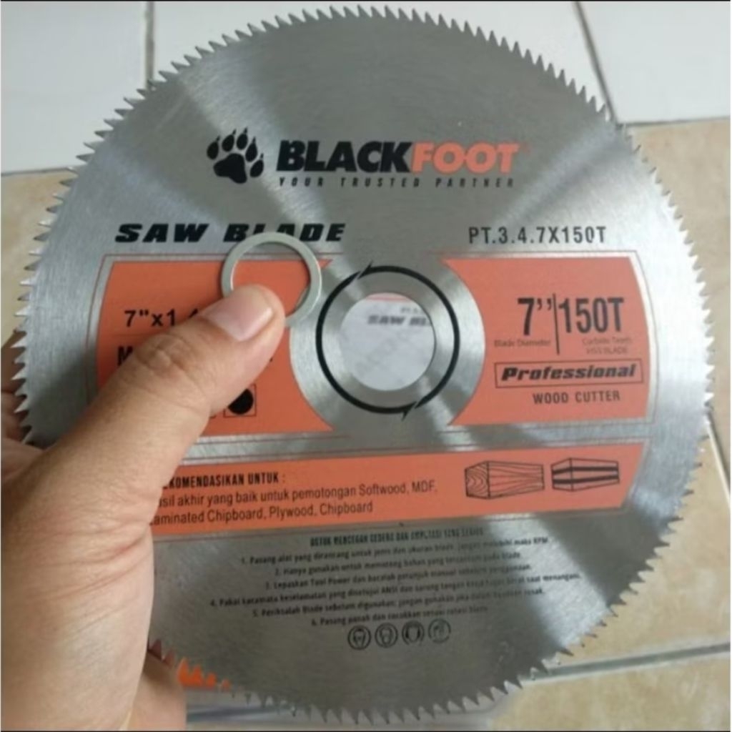 Saw Blade 7inch x 150T / Mata serkel 7" Spesialis Potong triplek dan kayu Berkualitas