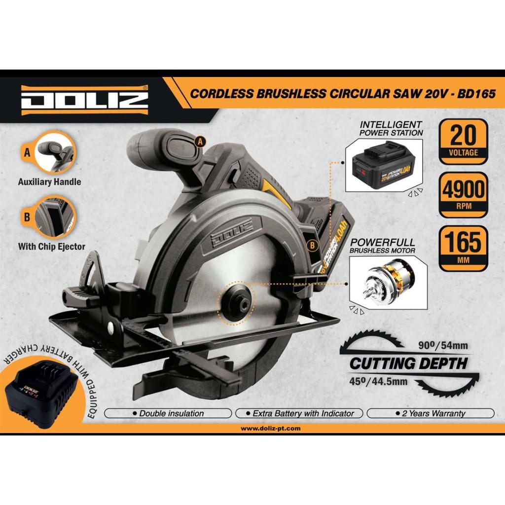Doliz Bd165 Cordless Brushless Circular Saw