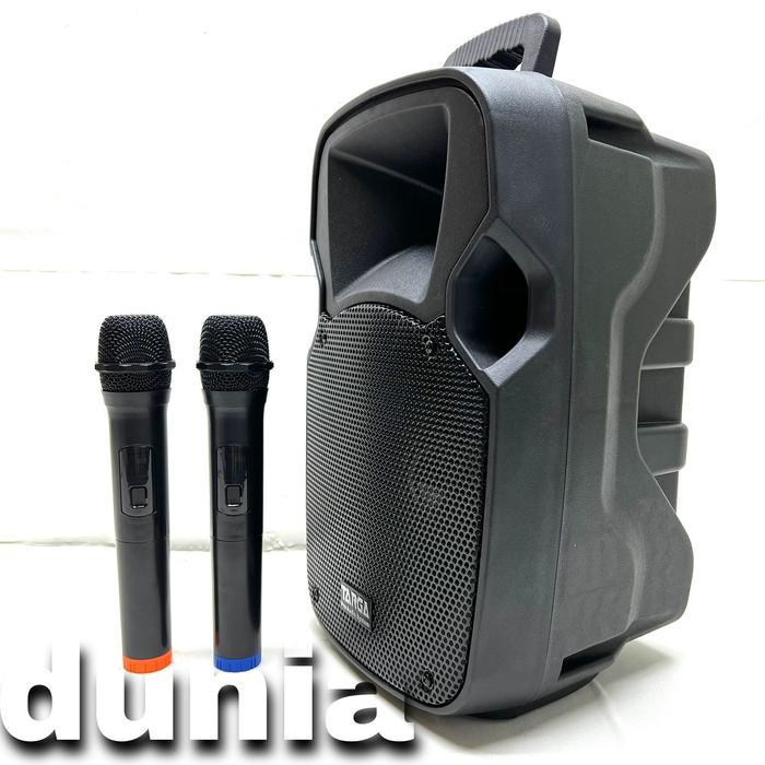 Speaker Portable Wireless TARGA TR 8M Bluetooth - 8 inch 2 unit mic p