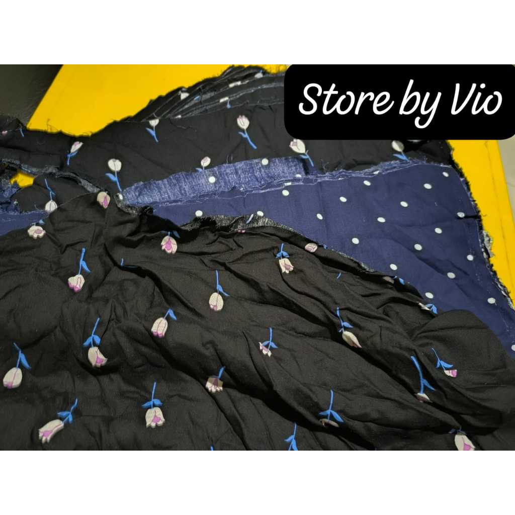 Kain Perca Kiloan Sisa Produksi Bayi Berkualitas, bahan rayon motif  1kg