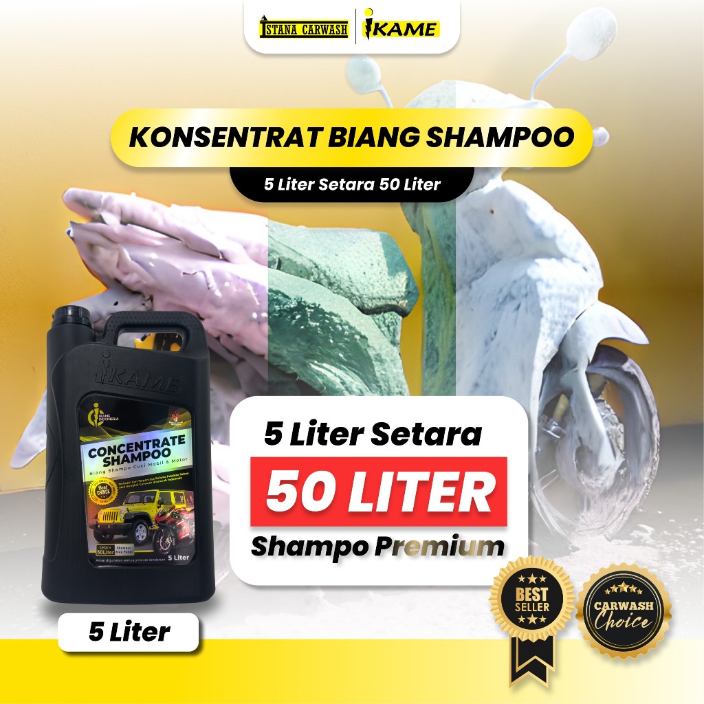 Biang Shampoo Mobil Motor IKAME Shampo Cuci Salju Snow Wash 5 Liter