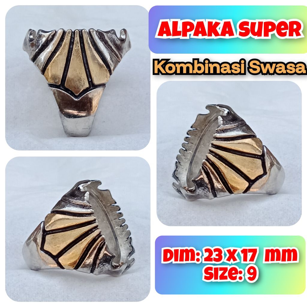 emban batu akik dan permata alpaka super kombinasi swasa.17