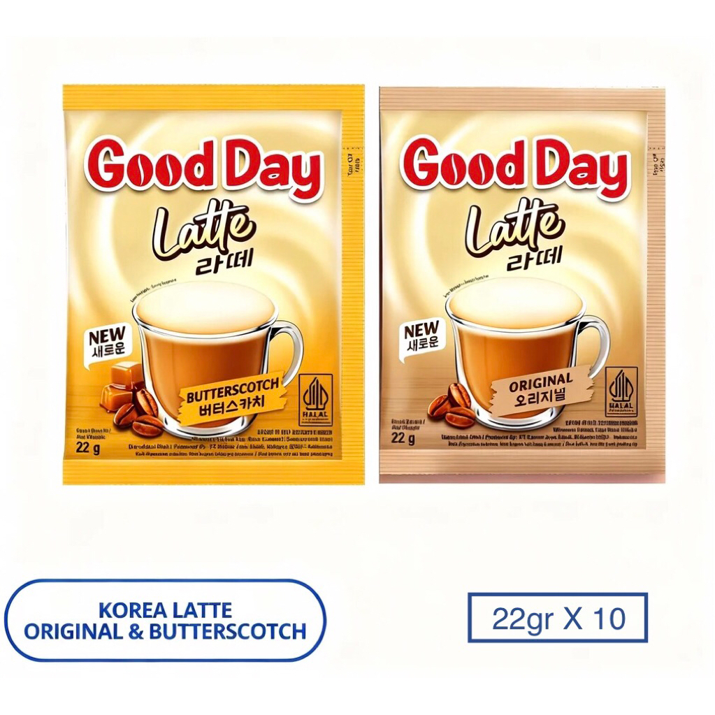 Kopi Good Day Latte Original /Kopi Good Day Butterscoth 22gram (isi10)