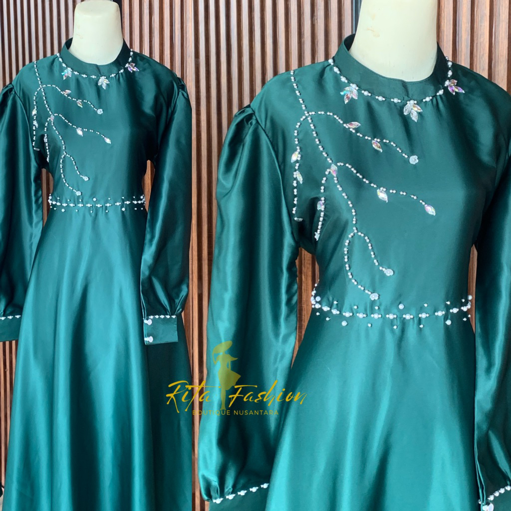 LONG DRESS MEWAH MAXI// DRESS KONDANGAN MEWAH//GAUN MEWAH //GAUN KONDANGAN // BAJU KONDANGAN WANITA 