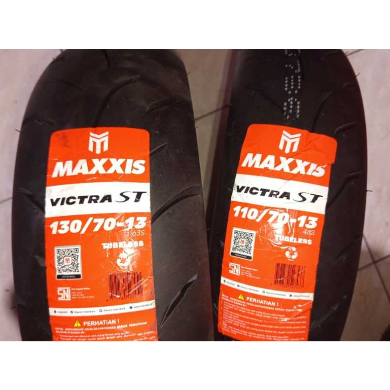 PAKET BAN LUAR DEPAN & BELAKANG NMAX OLD/NEW MAXXIS VICTRA ST (110/70-13 & 130/70-13) FREE PENTIL