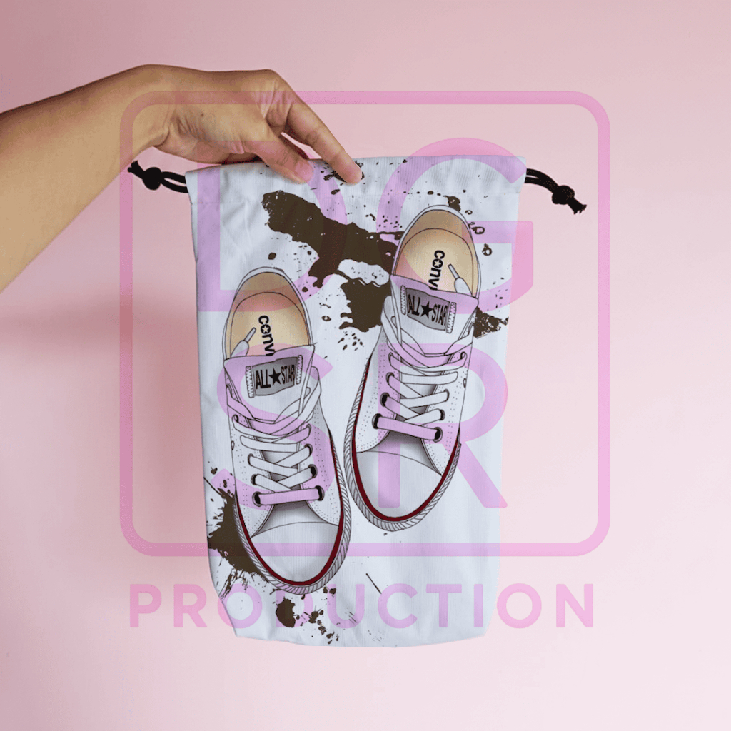 Tas Serut Sepatu | Drawstring Bag Mini | Gymsack | Waterproof | Converse