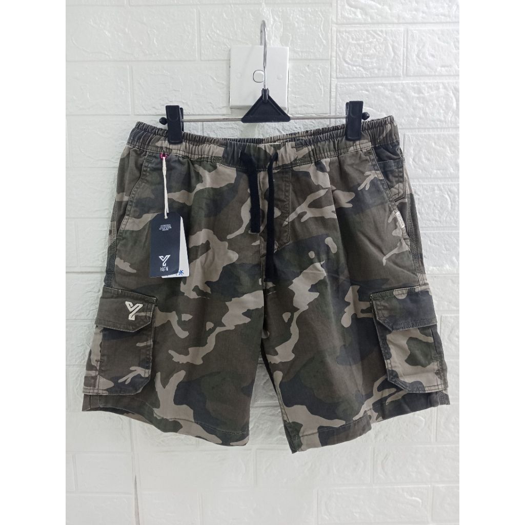 celana pendek cargo yoyaman/celana cargo loreng pria/celana pendek katun loreng