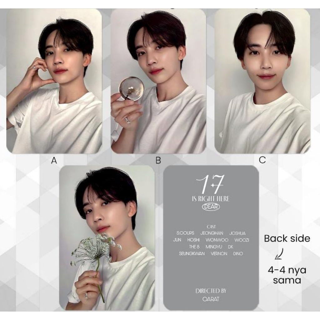 photocard jeonghan 17 right here
