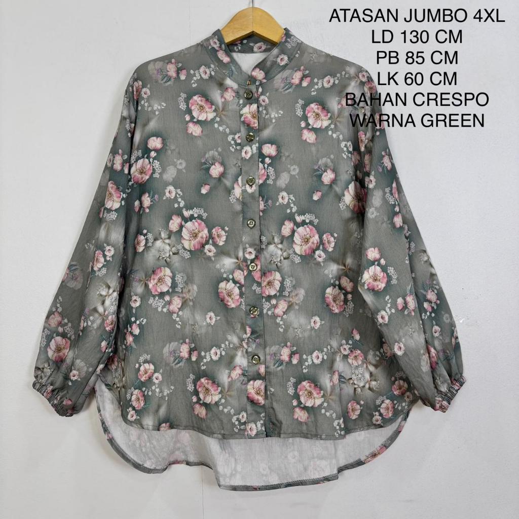 Atasan Jumbo Bigsize Ld 130 Cm Motif Bunga Koleksi Terbaru