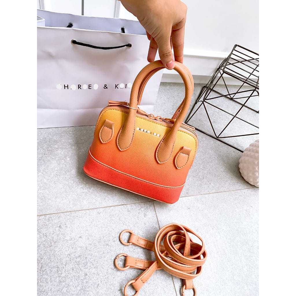 Tas Wanita Selempang Gradasi CK  Harmonee  Bowling Bag Kode CK211 + 2 Tali Pendek