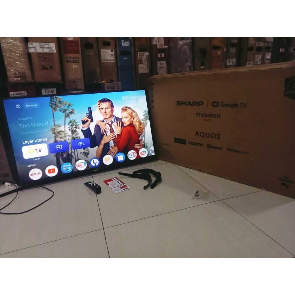 GOOGLE TV LED SHARP 42 INC KONDISI BEKAS MASIH SEGEL (5965R)