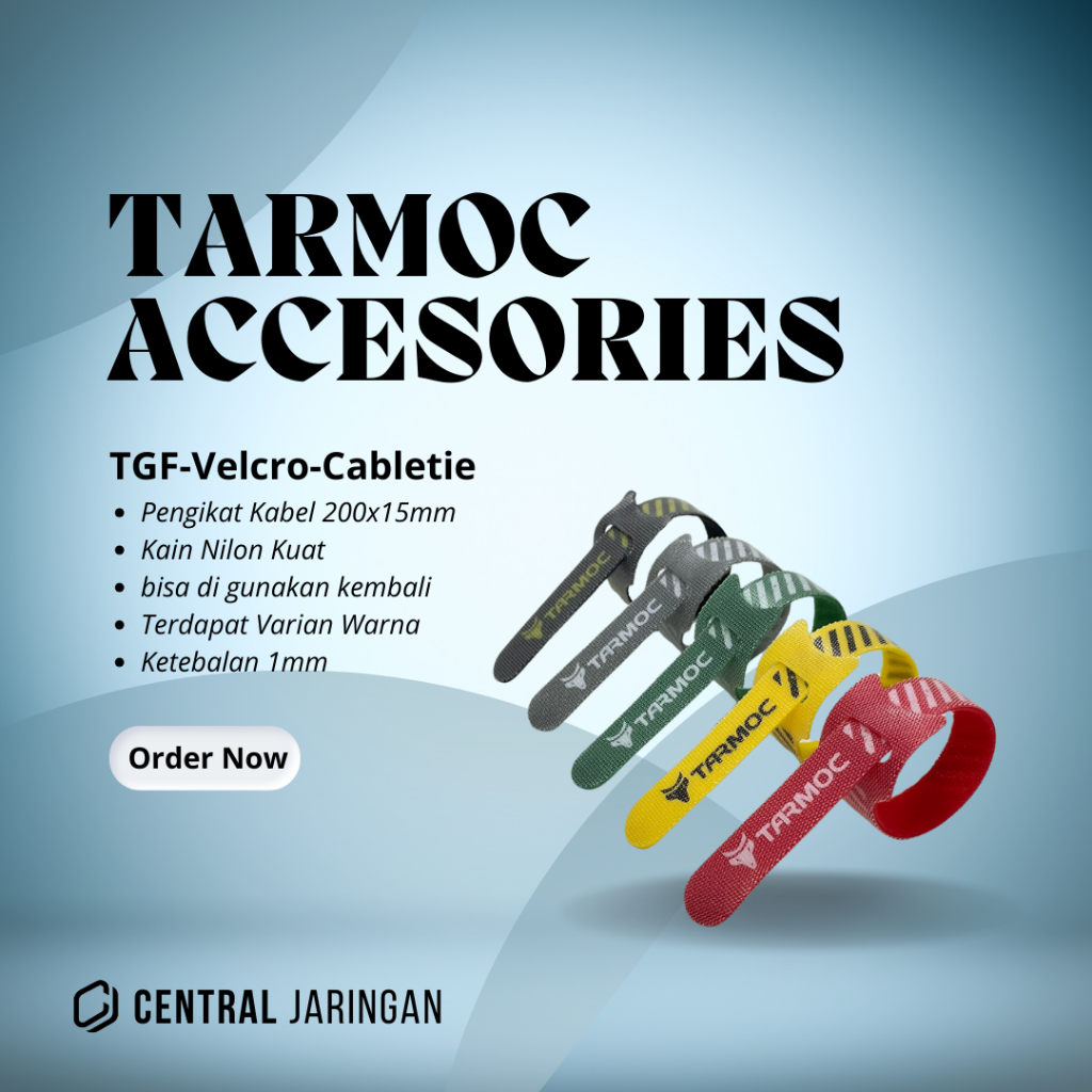 Tarmoc TGF-VELRO-CABLETIE | Perekat/Kretekan Cable Tie Kabel Ties Strap Pengikat kabel 200x15mm