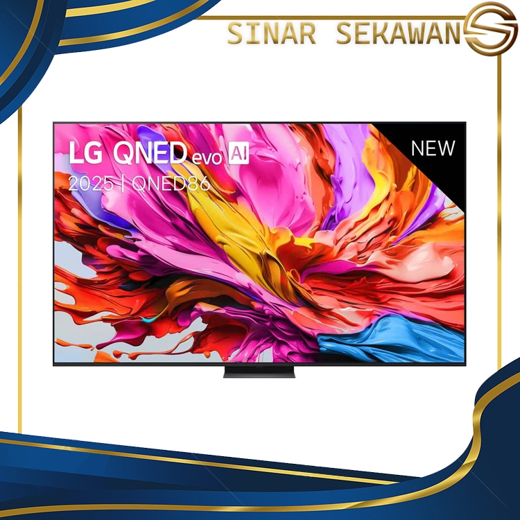 LG 100QNED86 Smart TV 4K 100 inci LG QNED evo AI QNED86 2025 / 100-QNED86-ASA / 100 QNED86 ASA / QNE