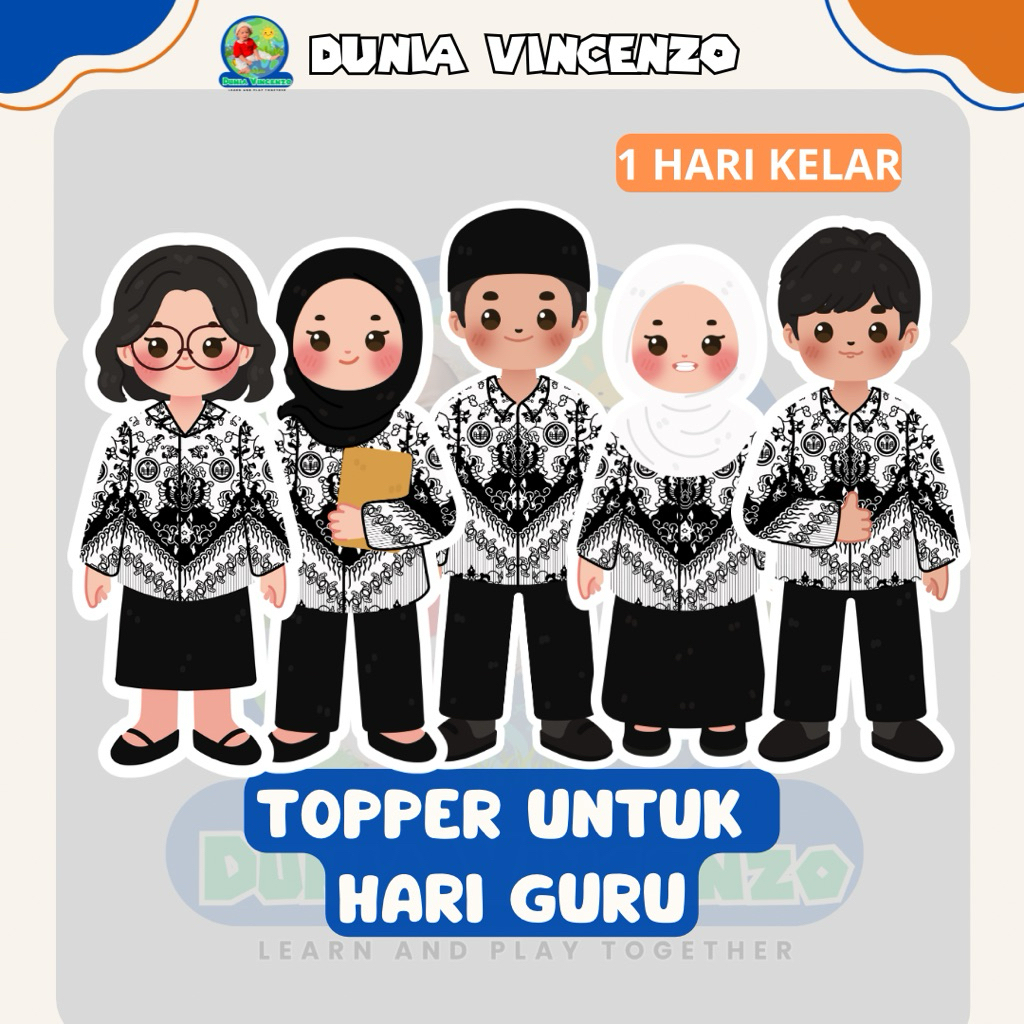 Topper Hari Guru Nasional Cocok untuk Perayaan & Acara Sekolah / Topper hari guru / kado hari guru