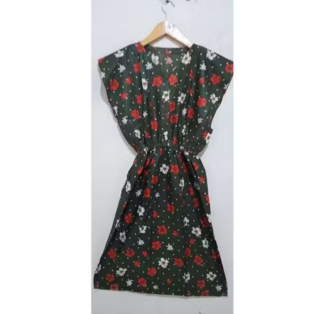 Daster Manohara Motif Bunga-Bunga Lengan Pendek Bahan Rayon Premium Untuk Remaja dan Dewasa