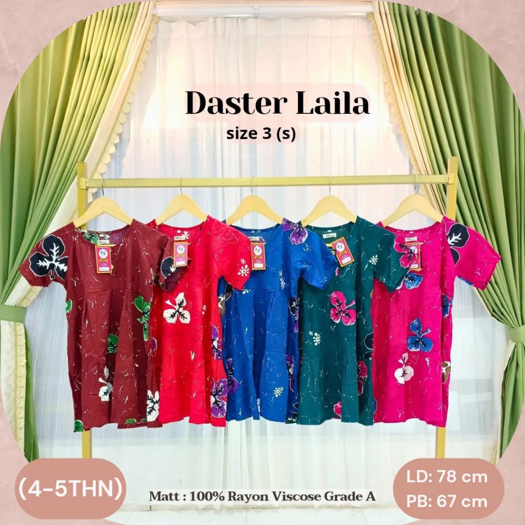 DASTER ANAK LAILA S UMUR 4-5 TAHUN-----DASTER ANAK RAYON PREMIUM/DASTER ANAK/DASTER ANAK NYAMAN ORIG