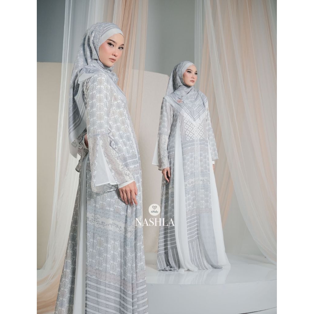 DRESS HIJAB PRINTING NASHLA DRESS BY SHKATA