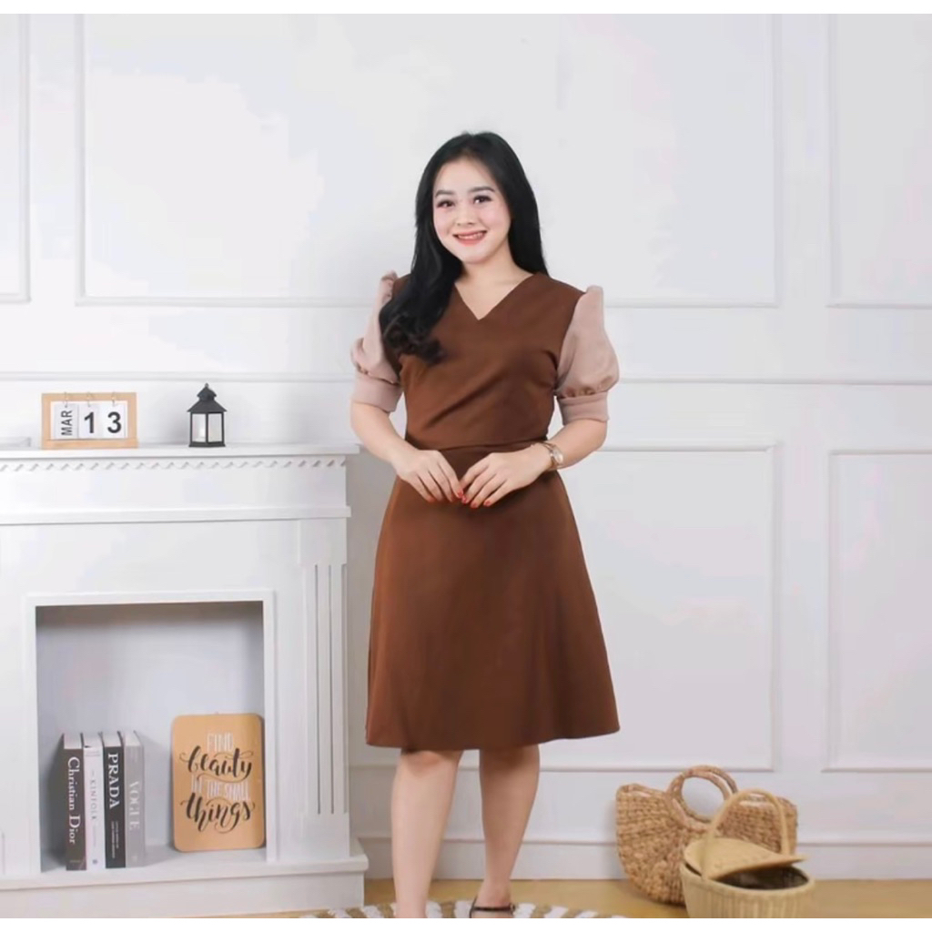 Nabila Dress Lengan Pendek Korean Style
