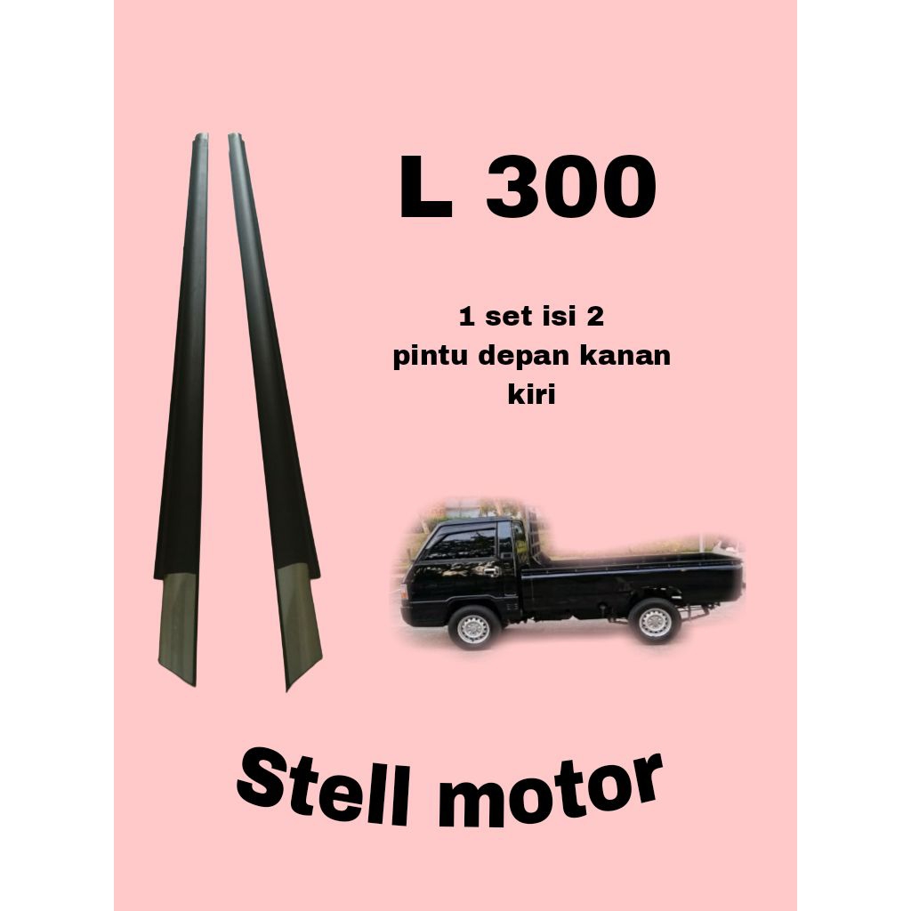 weather strip/pelipit kaca luar L 300 hitam