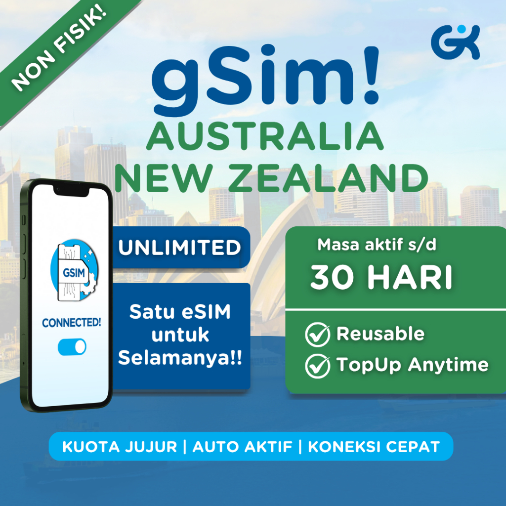 eSIM Aussie Unlimited Vodafone | Travel Sim Australia New Zealand Global Komunika